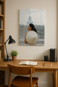 High-quality real glass picture frame with vibrant and long-lasting colors. Stylishly placed on a desk or shelf.