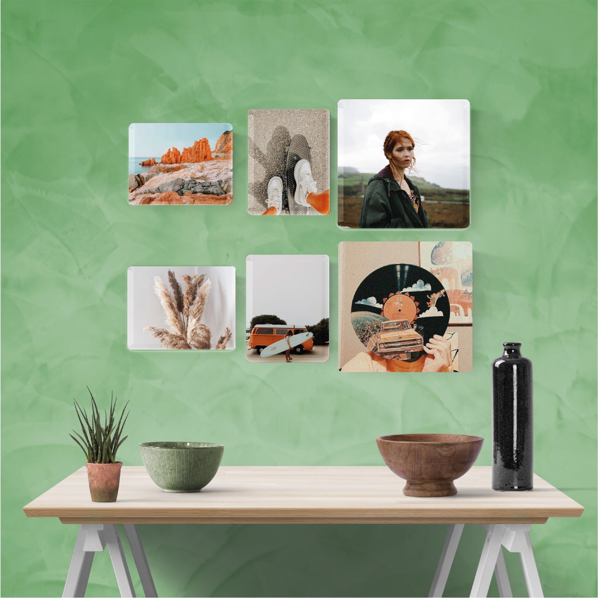 Personalized real glass birthday photo frame, perfect for unforgettable celebrations. Stylishly placed on a desk or shelf.