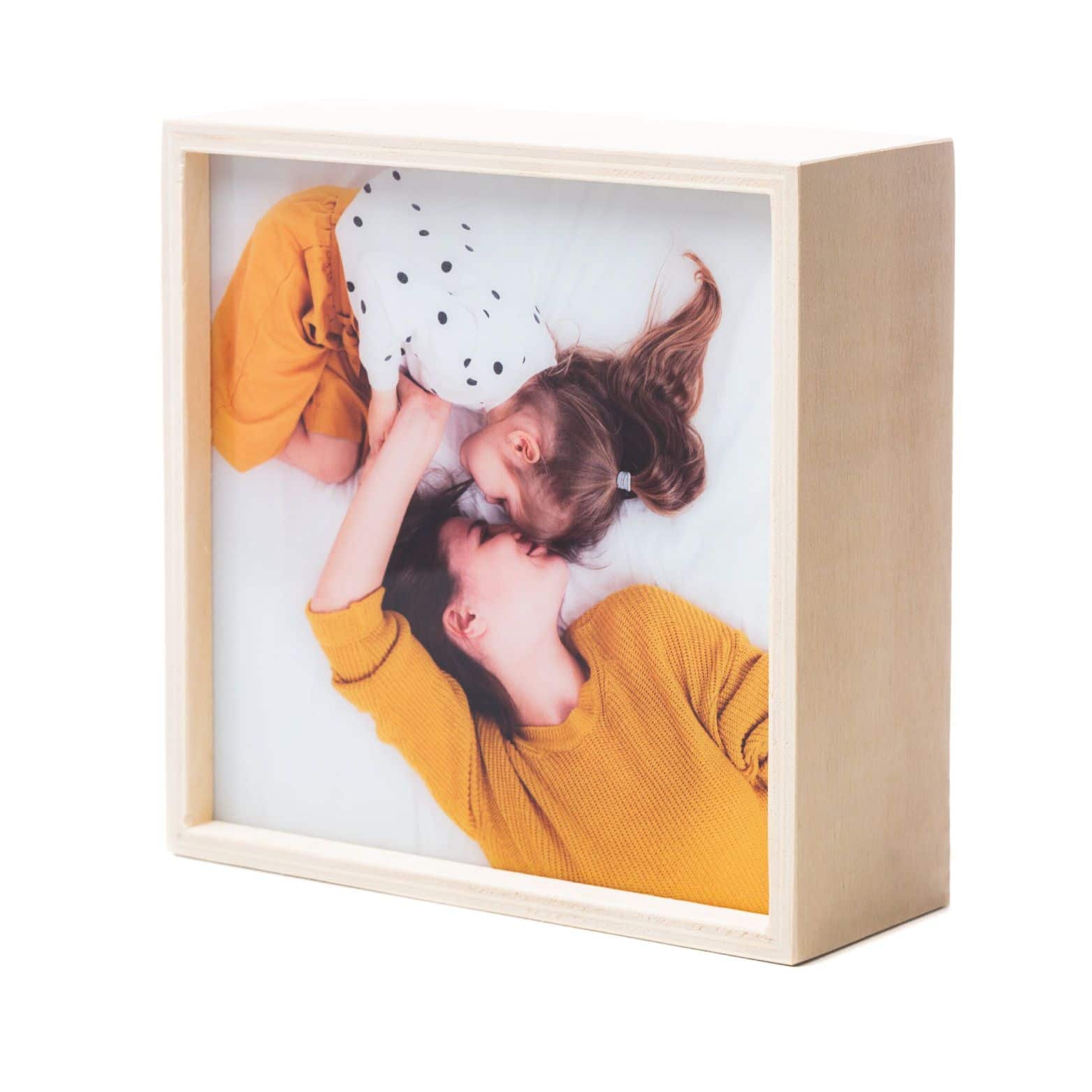 Custom Photo Light Box – Personalized LED Wooden Frame with Real Glass